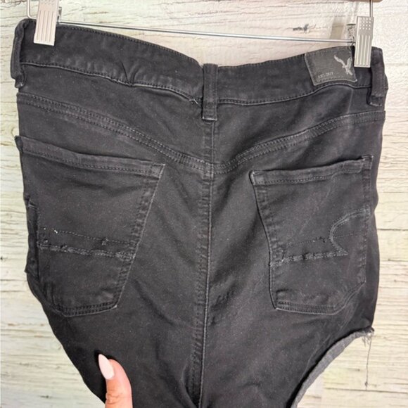 American Eagle Hi-rise Shortie size 10 black - Picture 6 of 7